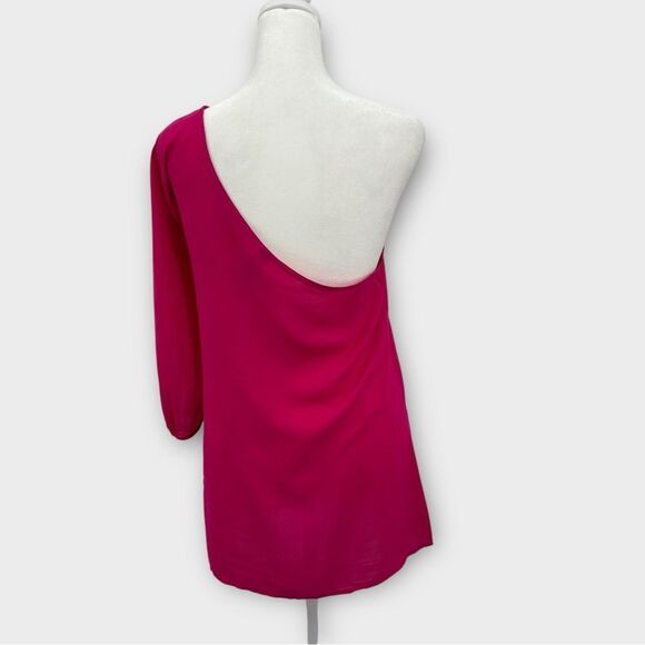 Anthropologie Whisper One Shoulder Long Sleeve Blouse in Pink Women’s Size S - Picture 3 of 6